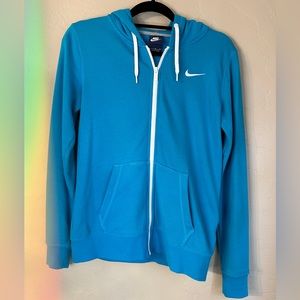 Women’s Nike Blue & White Zip-Up Hoodie - size M